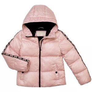 michael kors girl’s pink puffer jacket 14